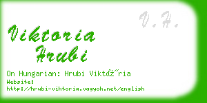 viktoria hrubi business card